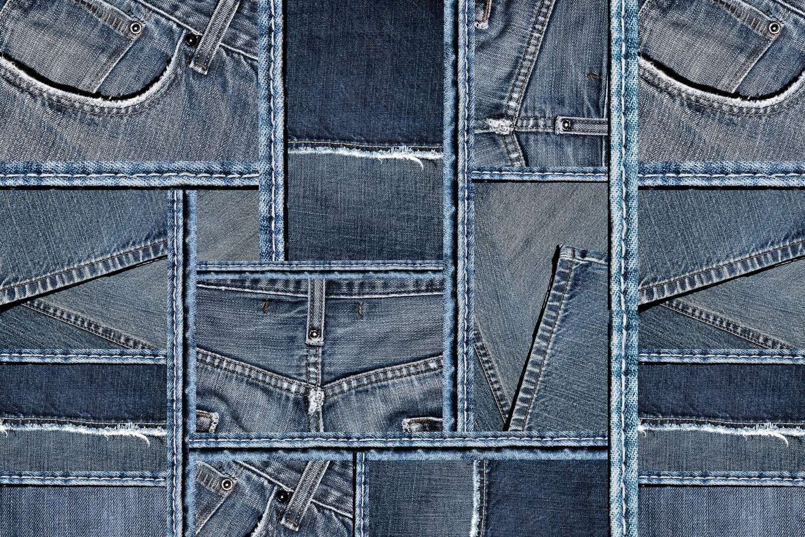 textura de denim azul