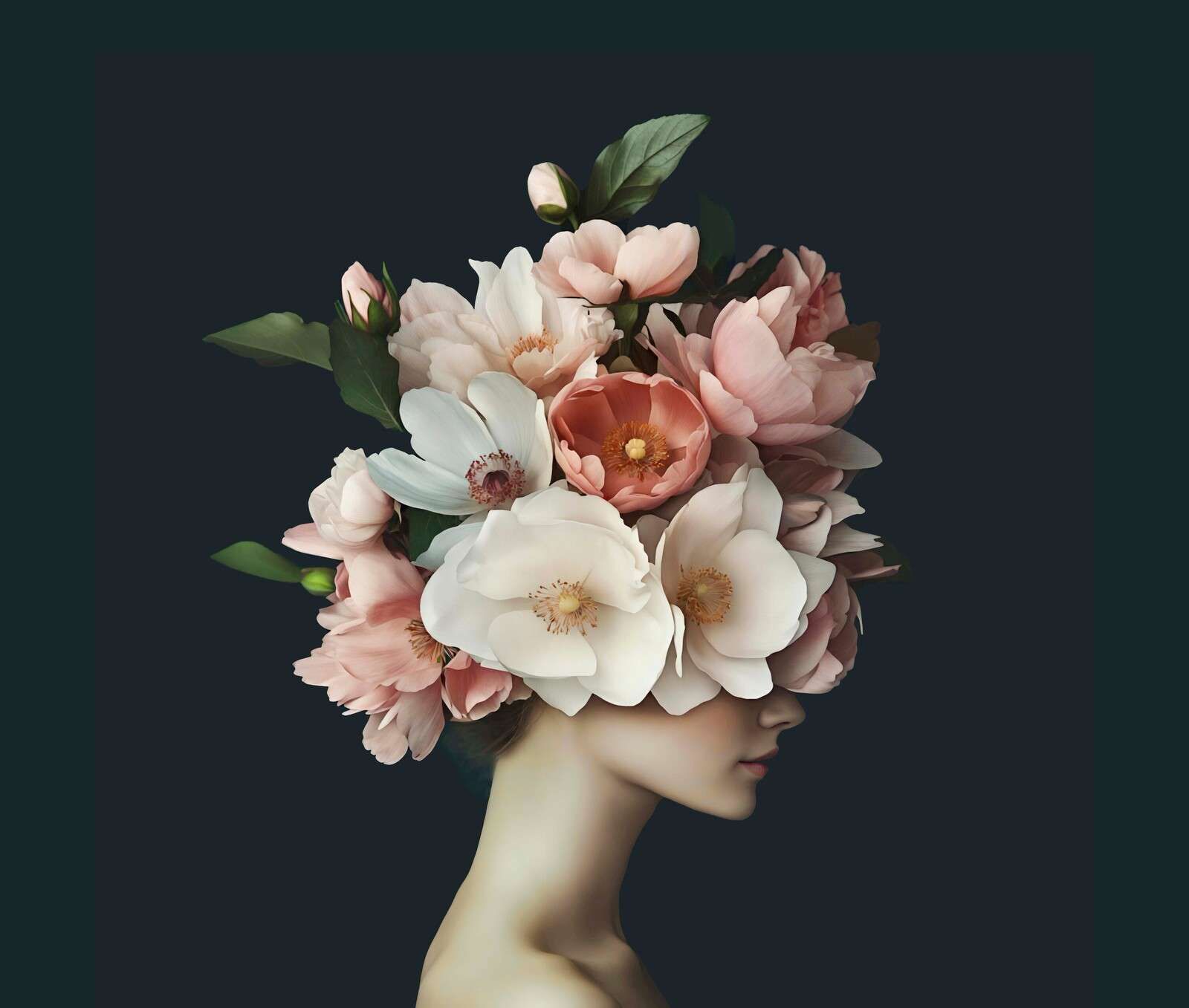 Elegant bloom portrait