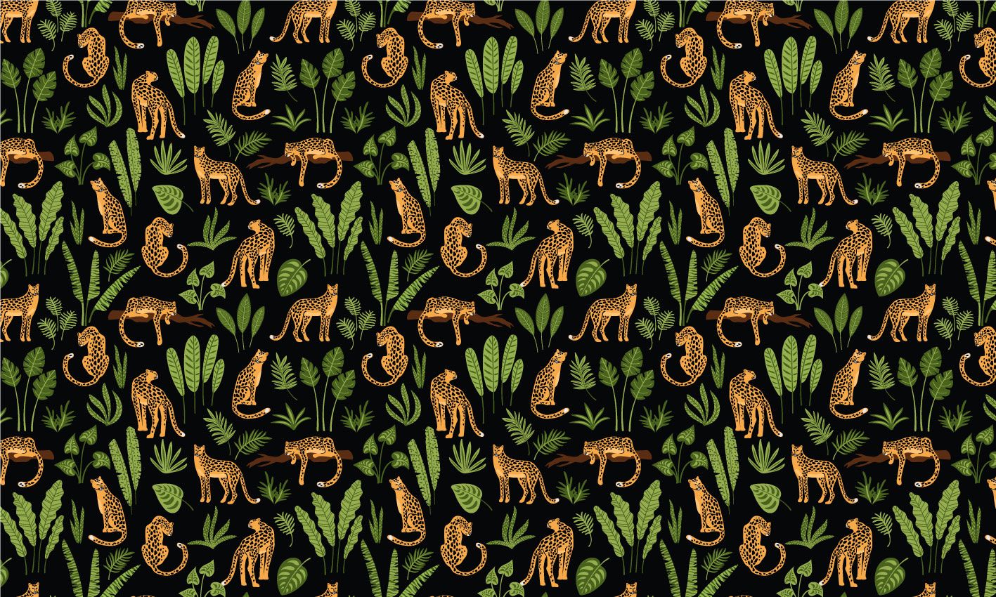Patrón de leopardo sobre fondo negro main product photo