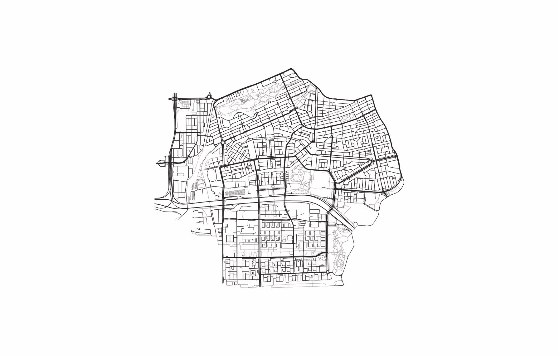 Mapa Amsterdam sur, blanco main product photo