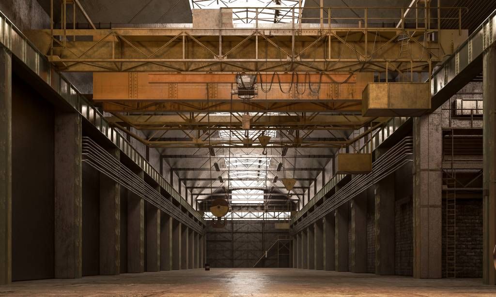 Pasillo industrial abandonado main product photo