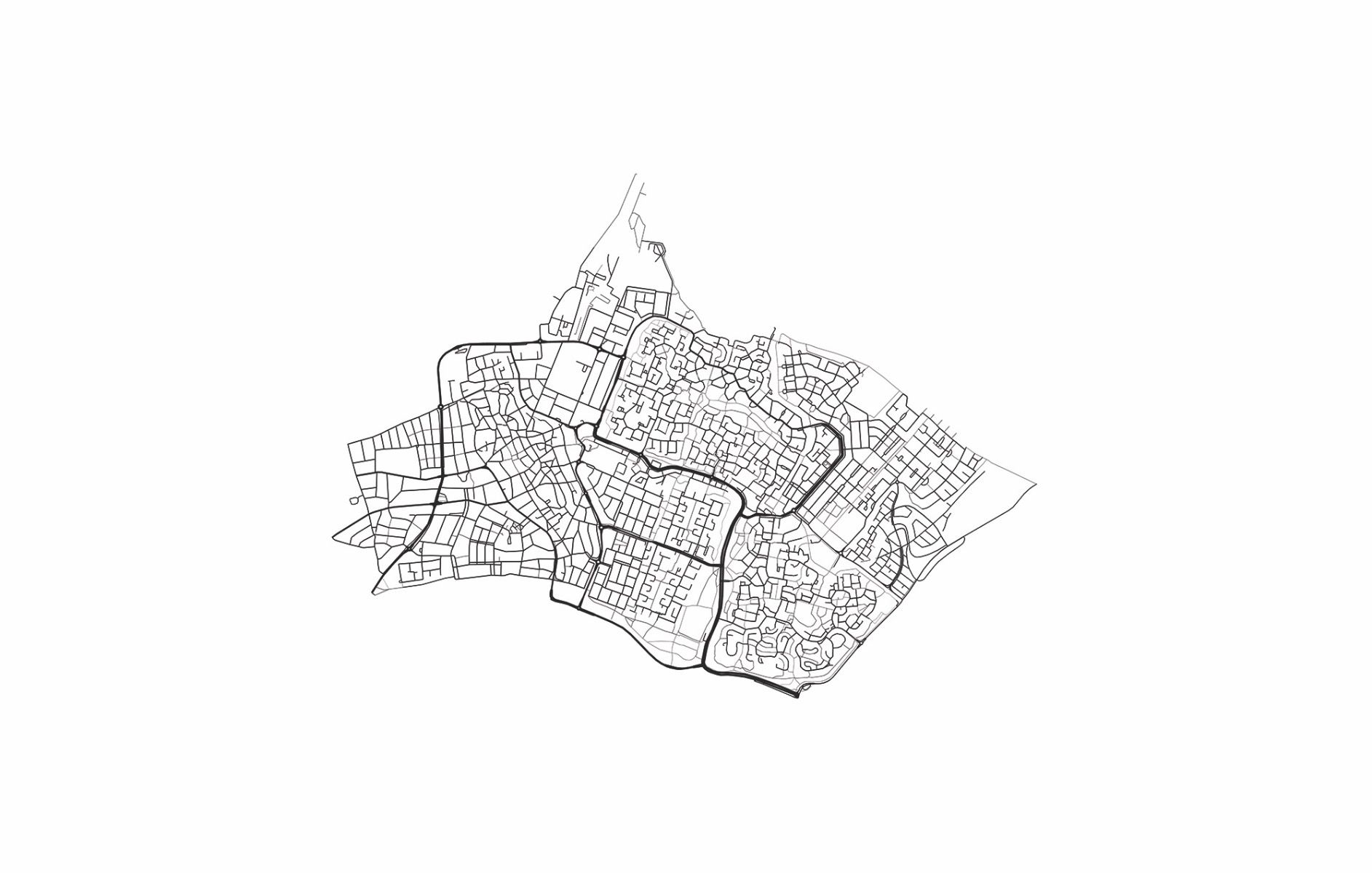 Mapa de Huizen, blanco main product photo