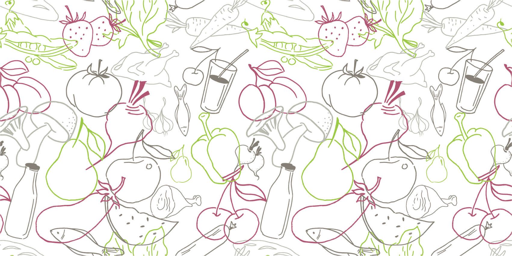 Iconos de frutas y verduras main product photo
