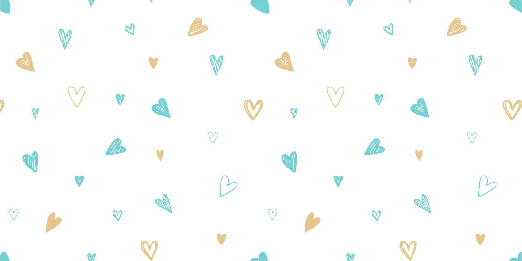 Menta y corazones dorados main product photo