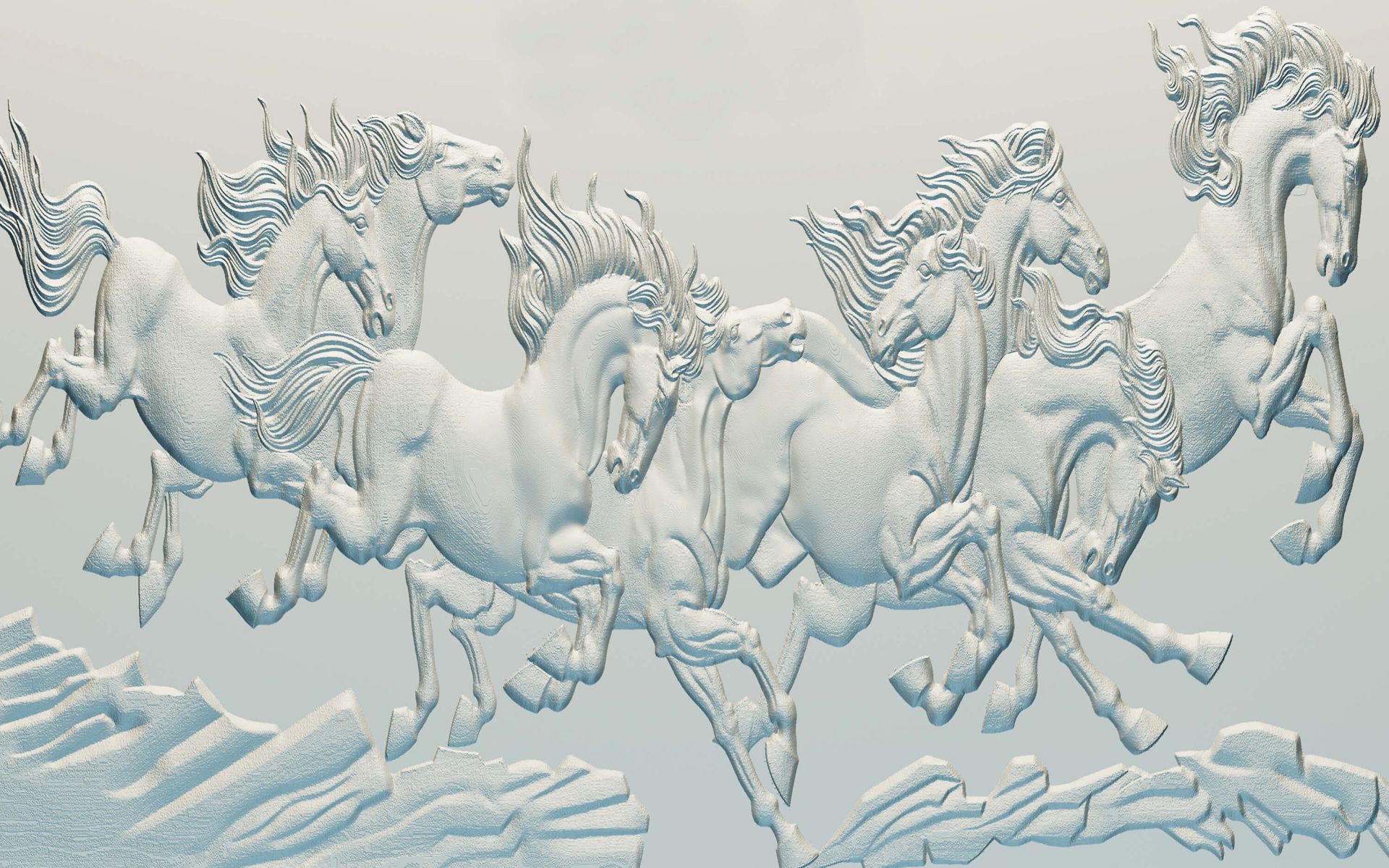 Ilustración de un caballo en 3D main product photo