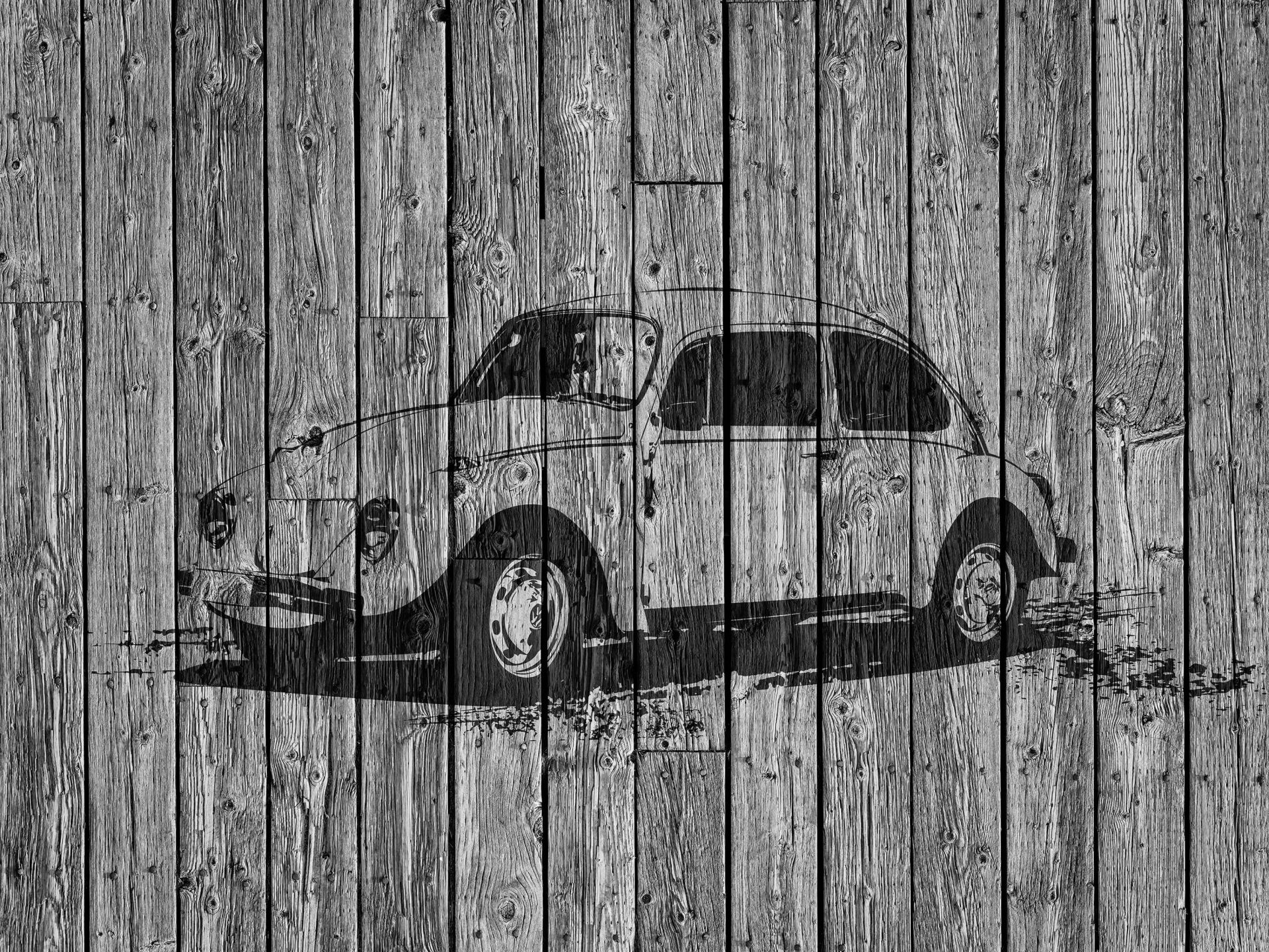 Graffiti Escarabajo sobre madera main product photo