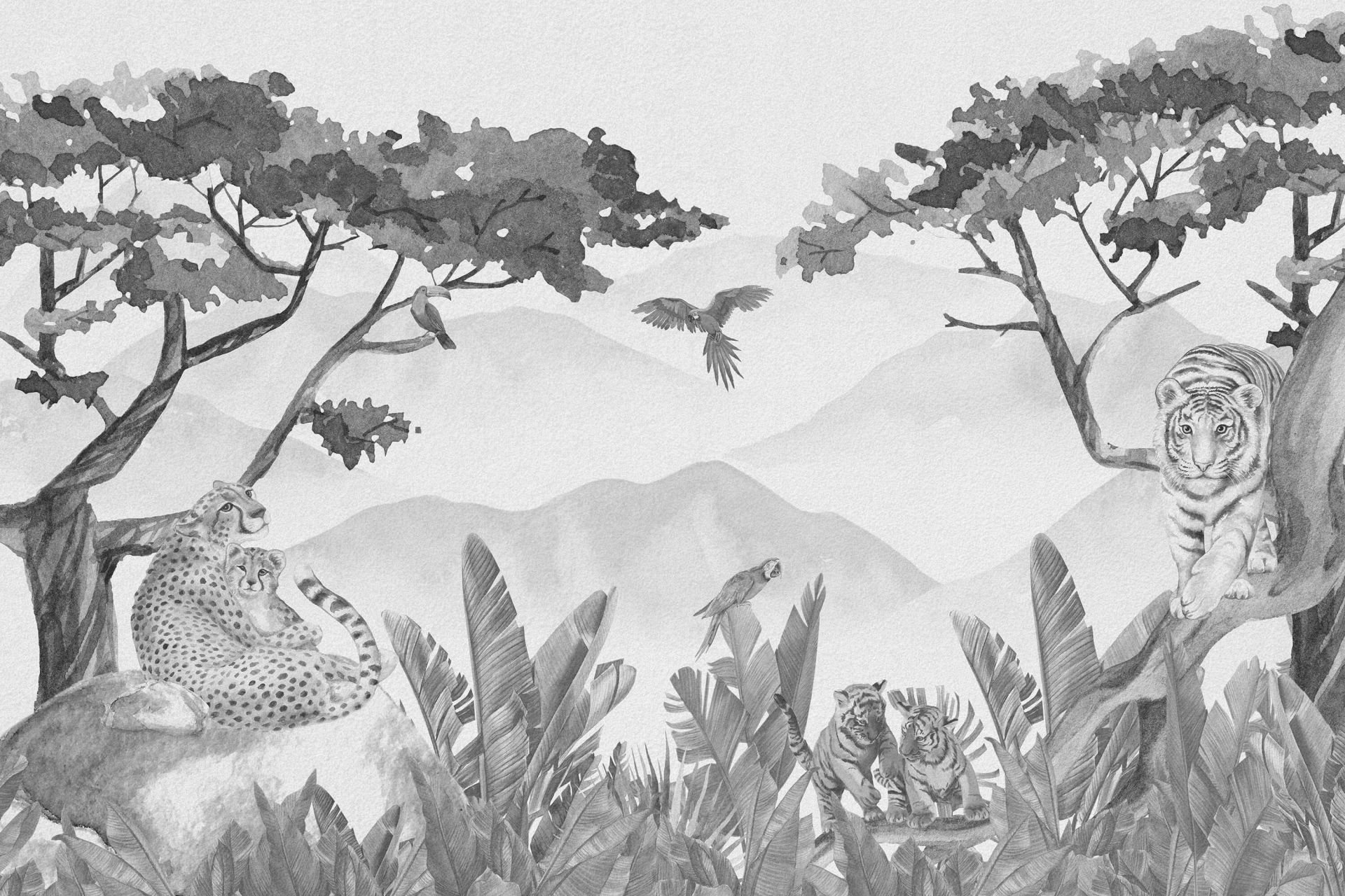 Depredadores en la selva gris main product photo