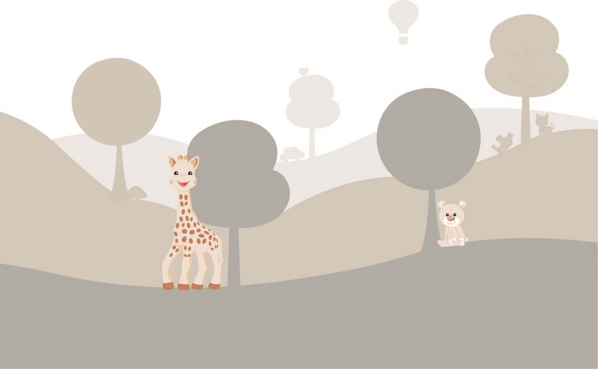 Sophie la girafe® en un paisaje beige main product photo