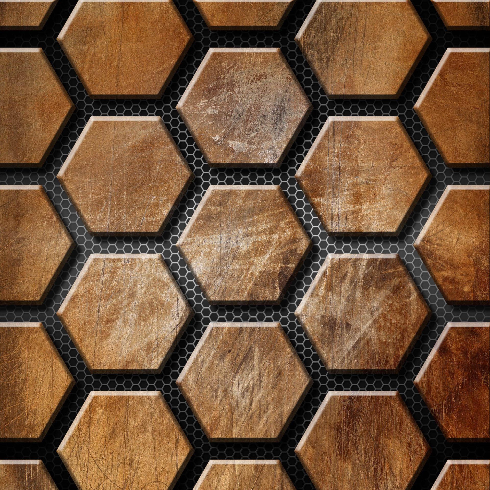 Hexágonos marrones main product photo