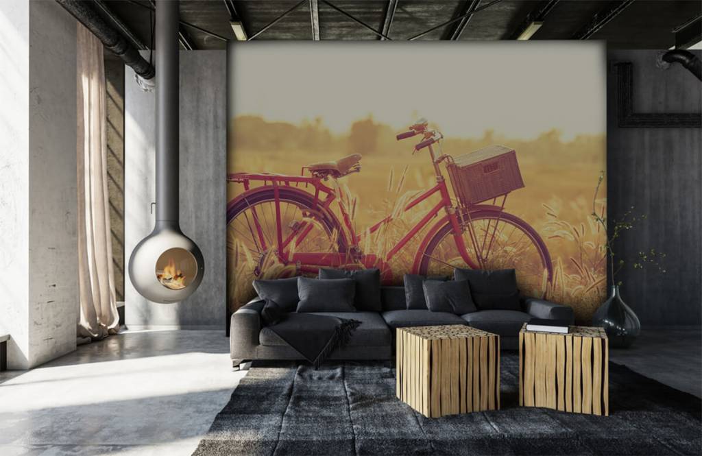 Paisaje - Papel pintado con Bicicleta de época - Habitación 6