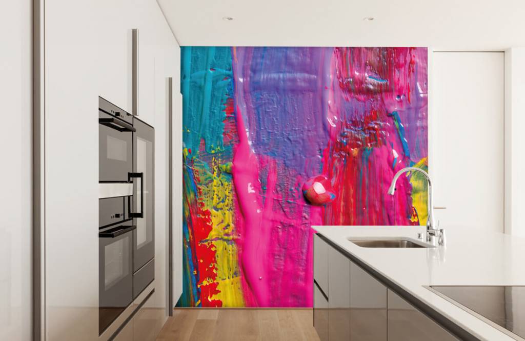Moderno - Papel pintado con Pintura de color - Sala de reuniones 2