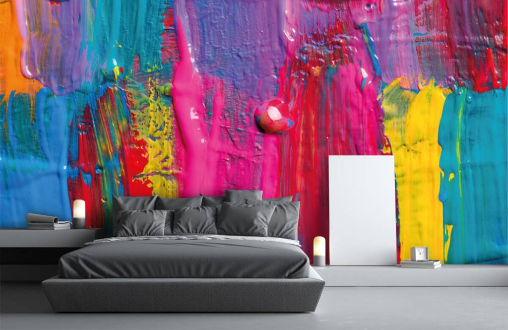 Moderno - Papel pintado con Pintura de color - Sala de reuniones 4