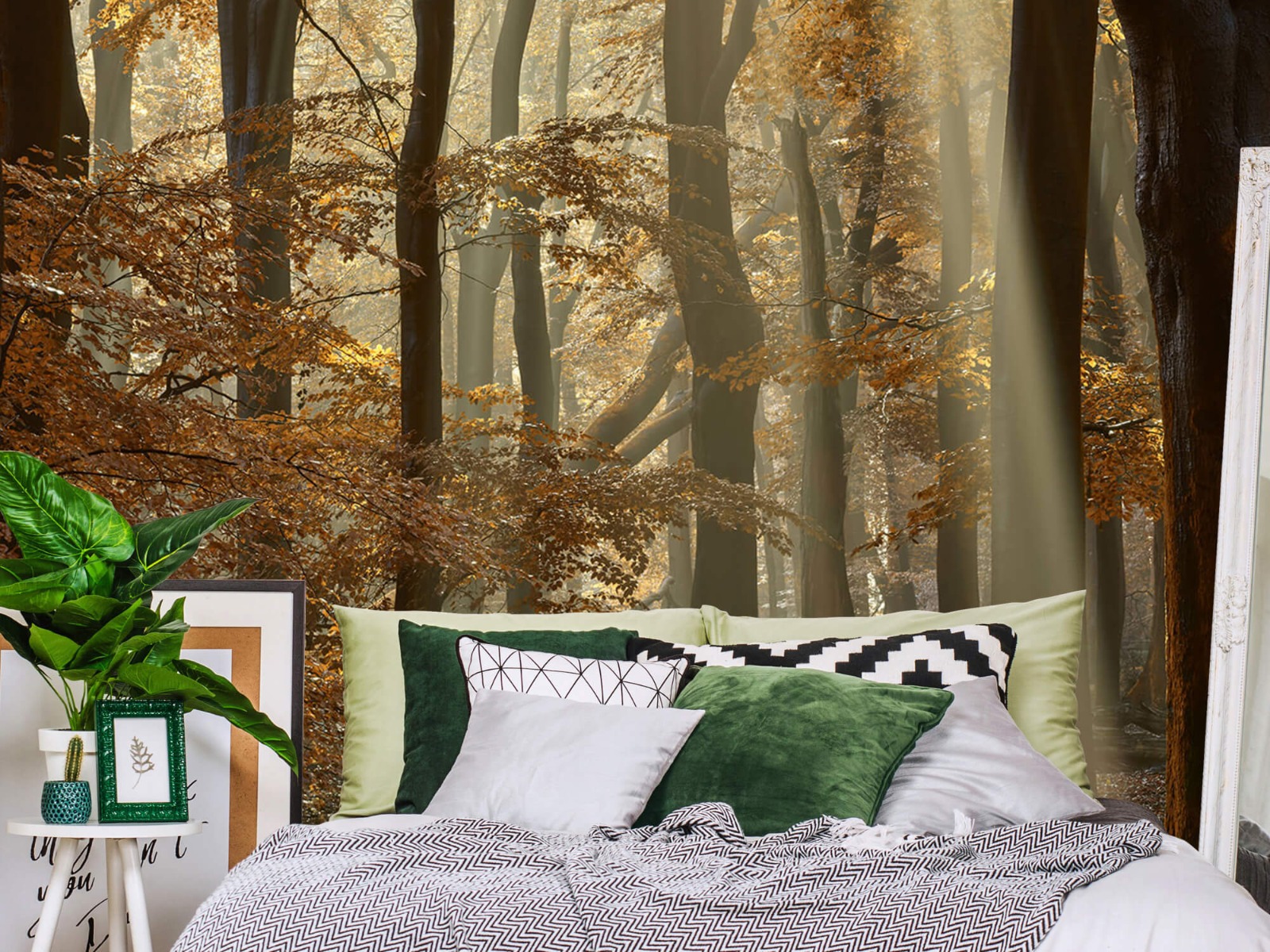 Bosque - Papel pintado con Colores otoñales en el bosque - Habitación 14