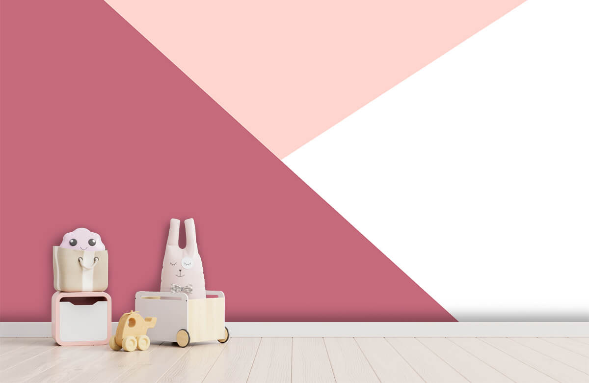 De moda Papel pintado con Triángulos en tonos rosas - Habitación del bebé 4