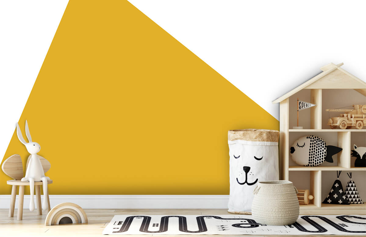 De moda Papel pintado con Triángulo, amarillo ocre - Habitación del bebé 5