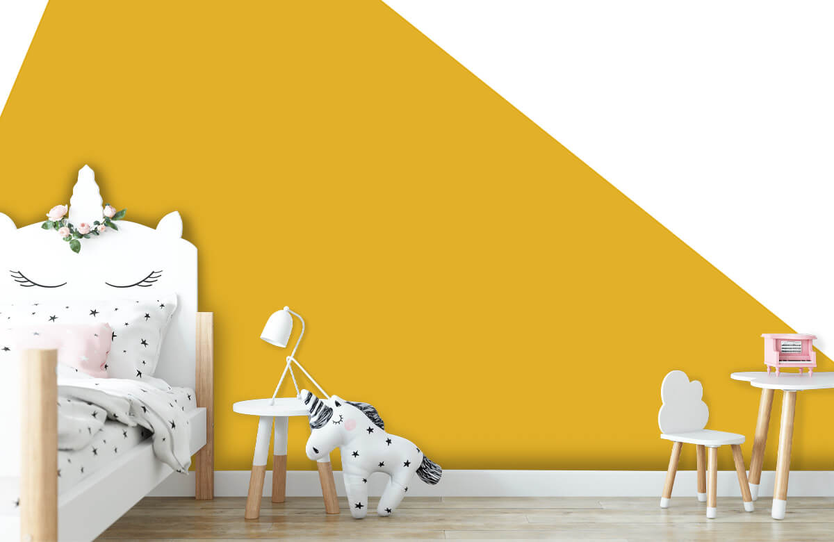 De moda Papel pintado con Triángulo, amarillo ocre - Habitación del bebé 8