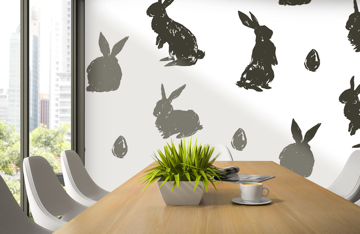 Animales Papel pintado con Conejo de Pascua - Habitación de los niños 4