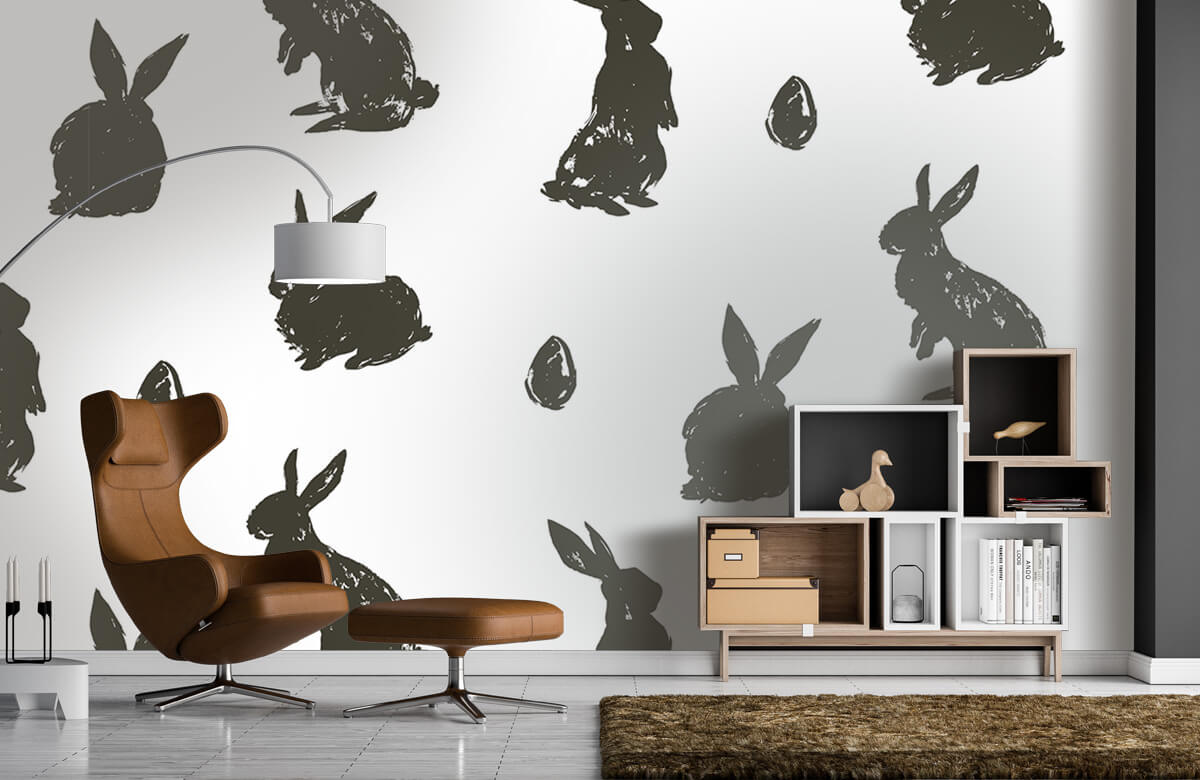 Animales Papel pintado con Conejo de Pascua - Habitación de los niños 8