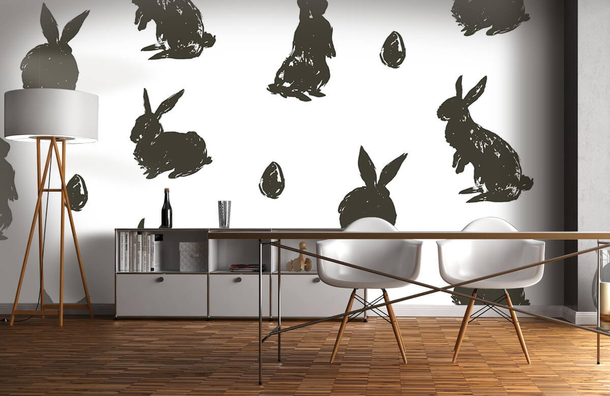 Animales Papel pintado con Conejo de Pascua - Habitación de los niños 6