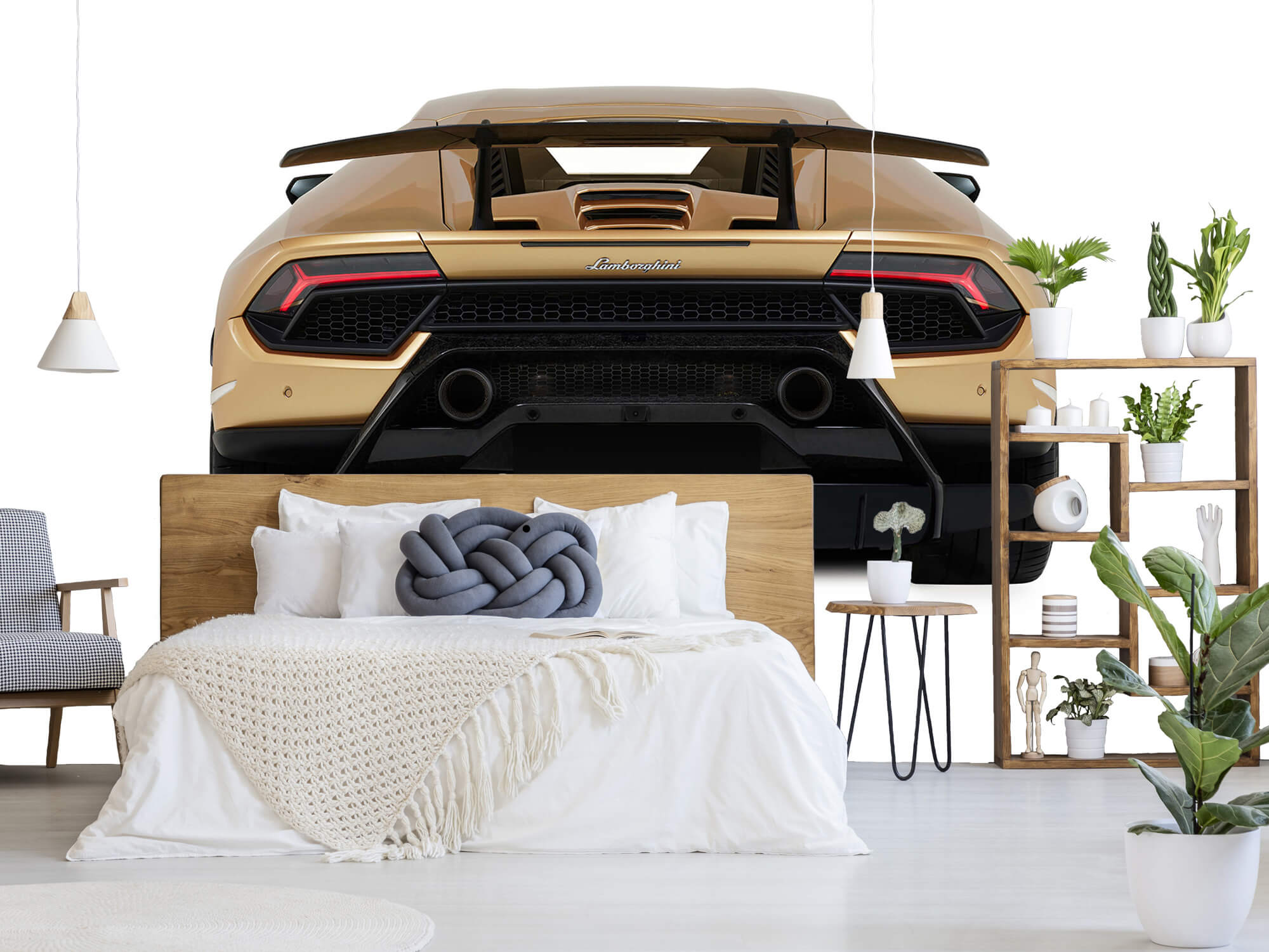 Empapelado Papel pintado con Lamborghini Huracán - vista trasera, blanco - Habitación de adolescentes 6