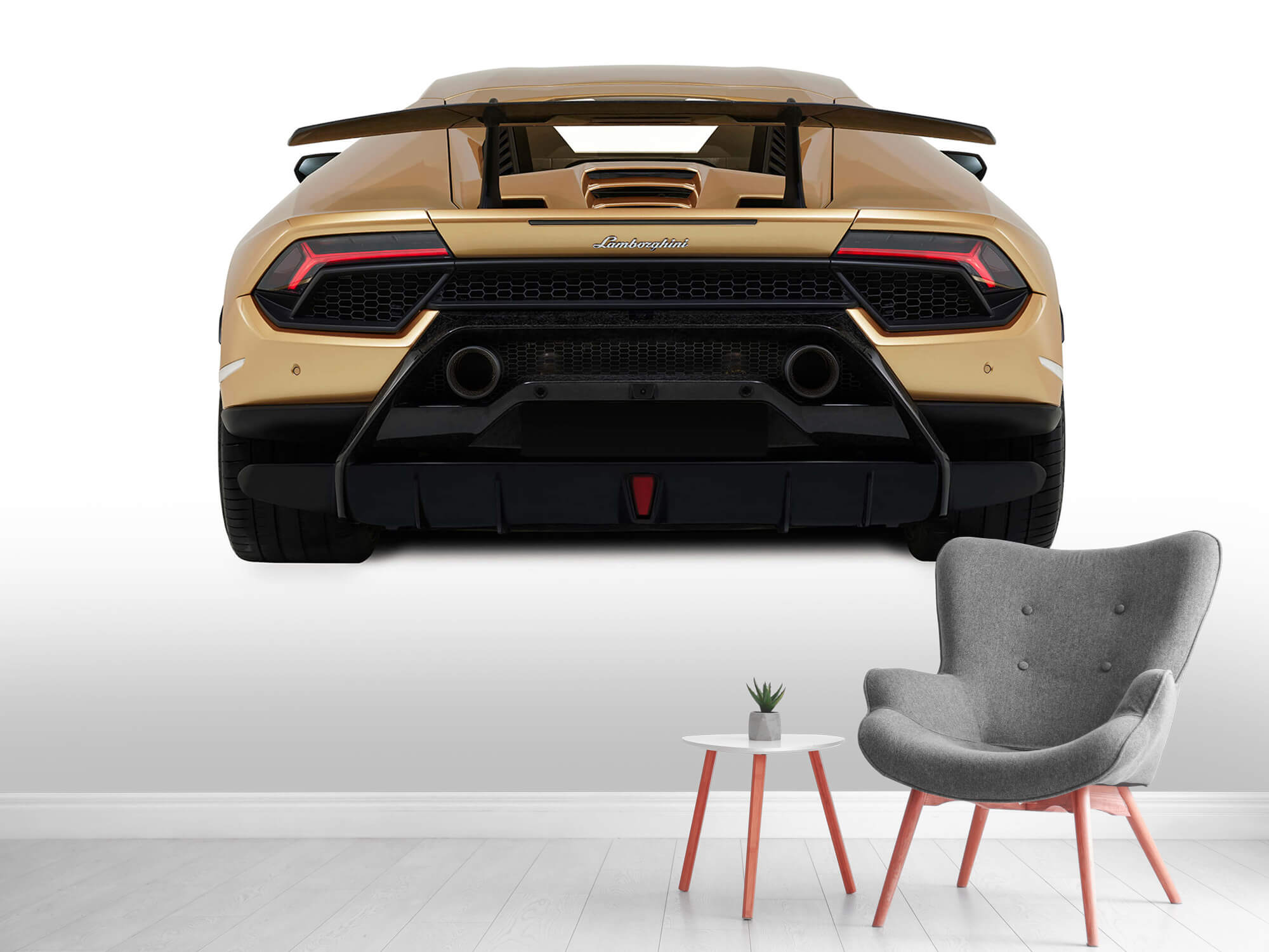 Empapelado Papel pintado con Lamborghini Huracán - vista trasera, blanco - Habitación de adolescentes 5