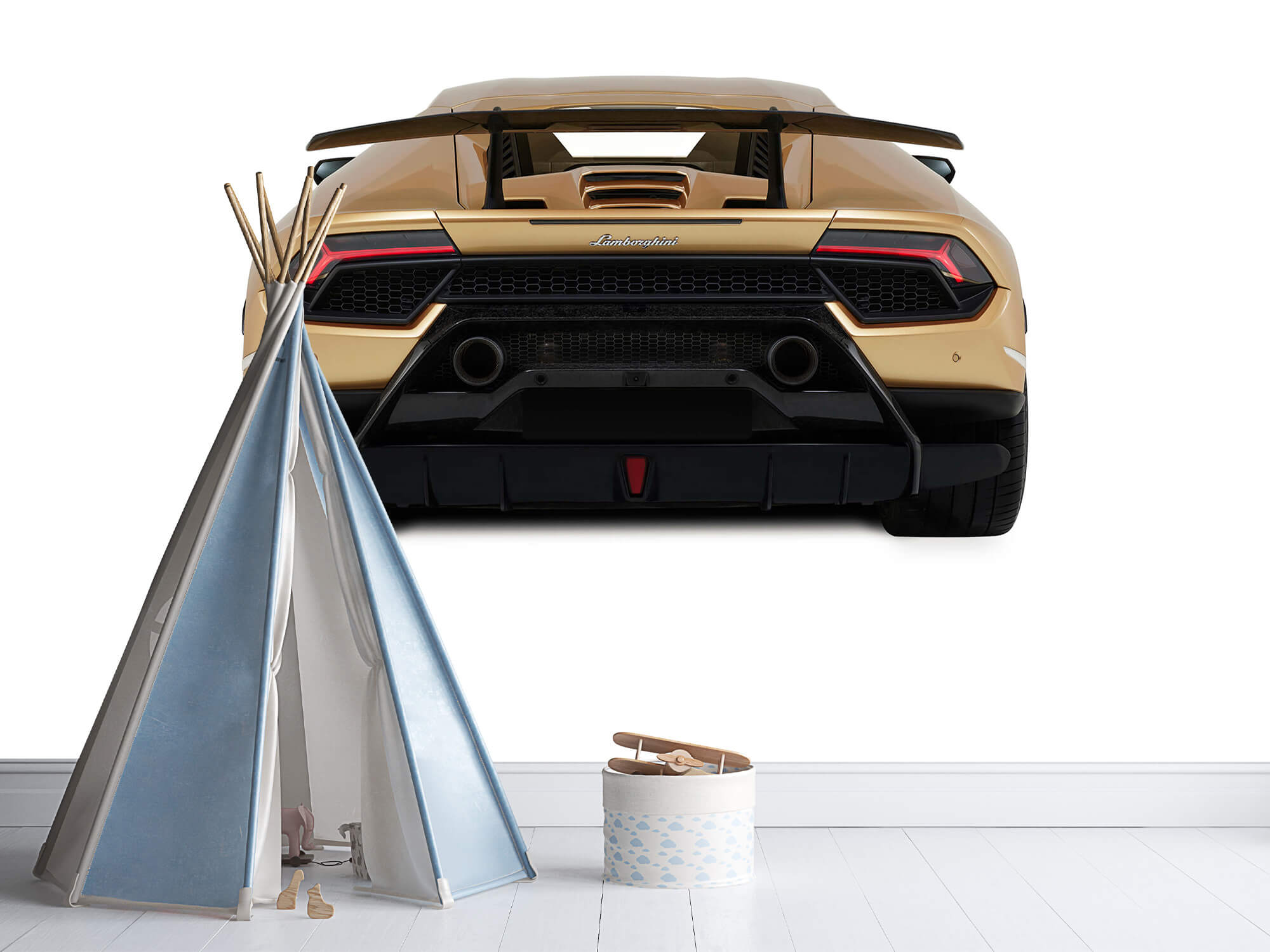 Empapelado Papel pintado con Lamborghini Huracán - vista trasera, blanco - Habitación de adolescentes 11