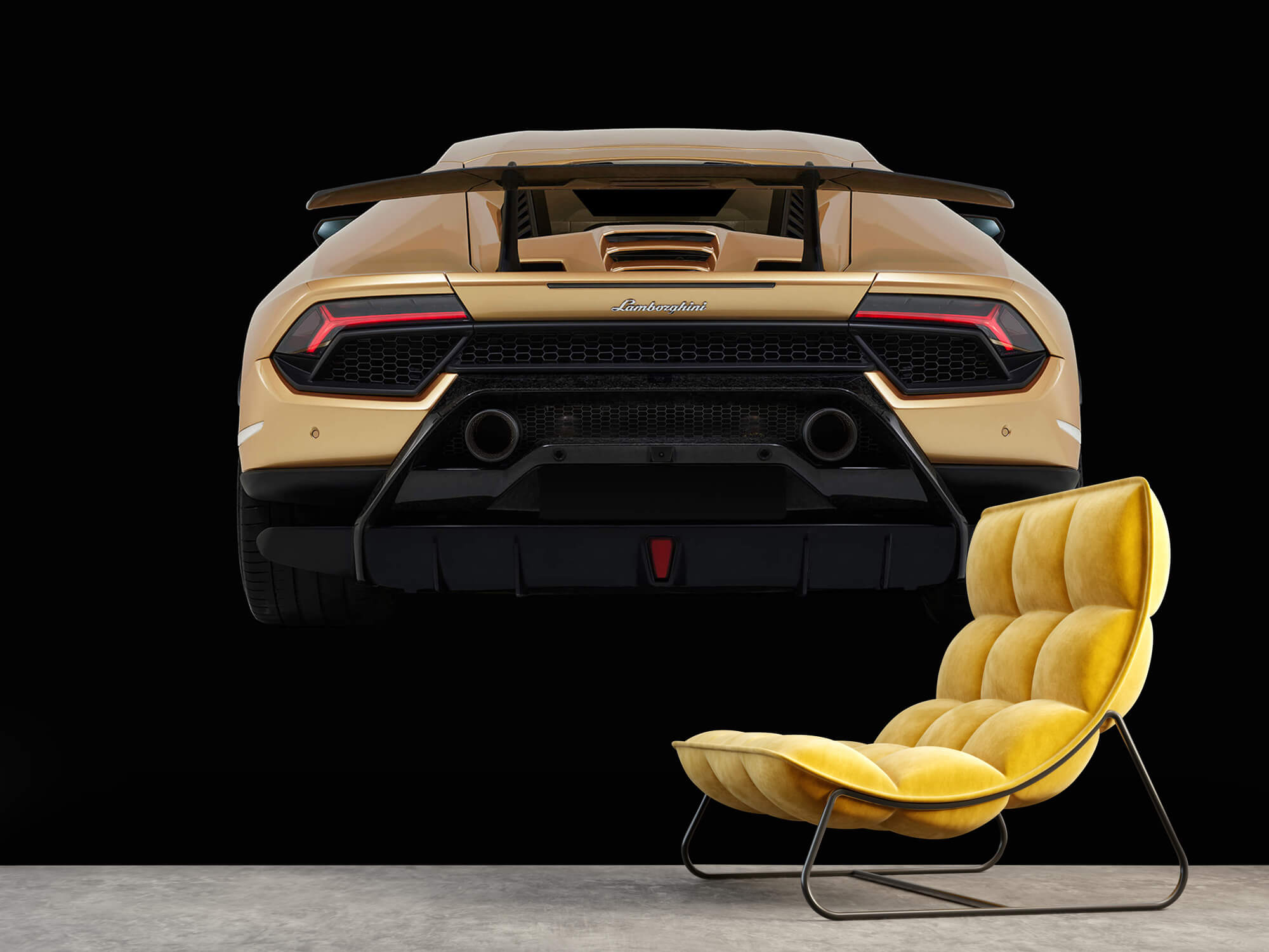 Empapelado Papel pintado con Lamborghini Huracán - vista trasera, negro - Habitación de adolescentes 10