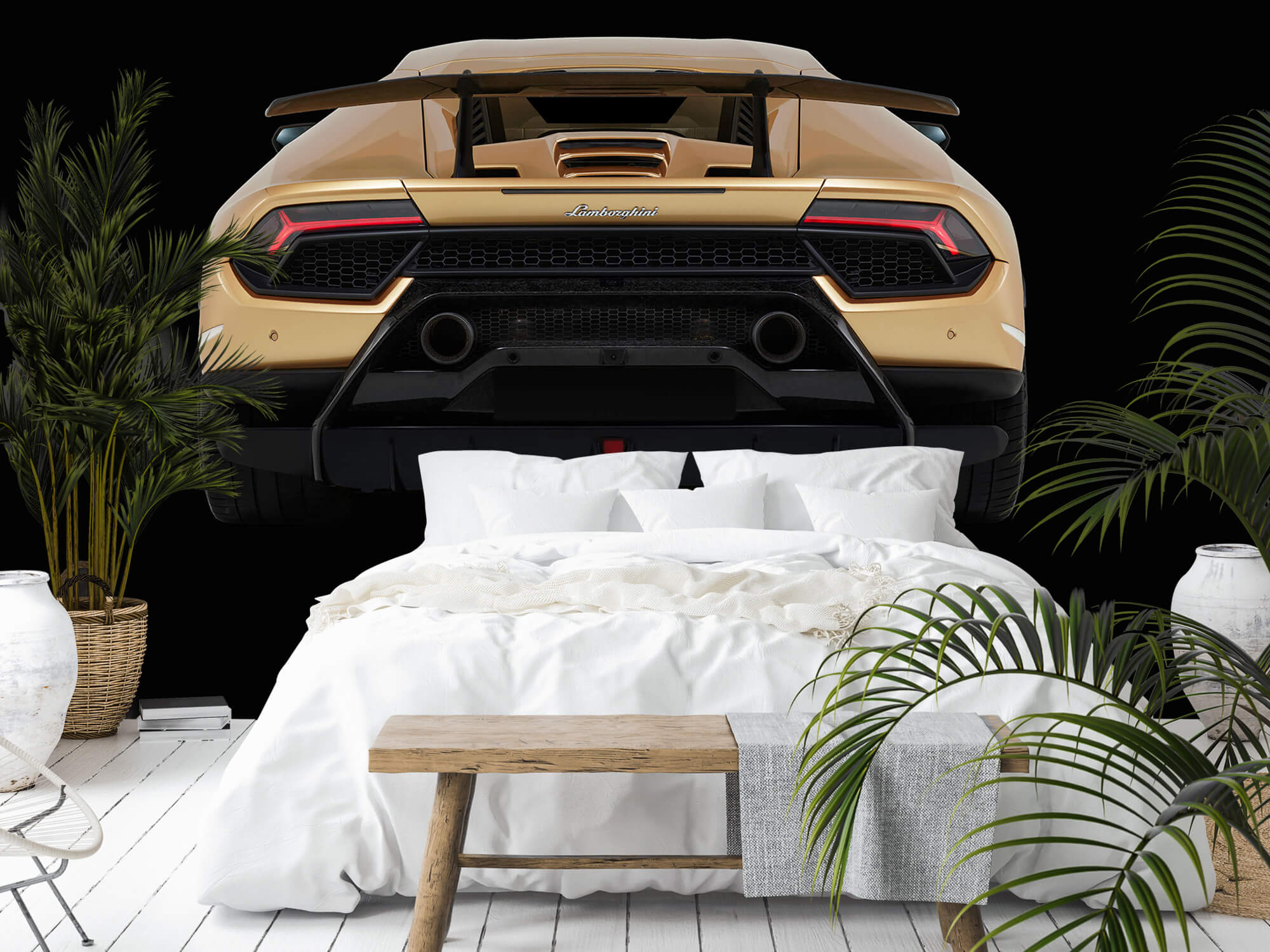 Empapelado Papel pintado con Lamborghini Huracán - vista trasera, negro - Habitación de adolescentes 9