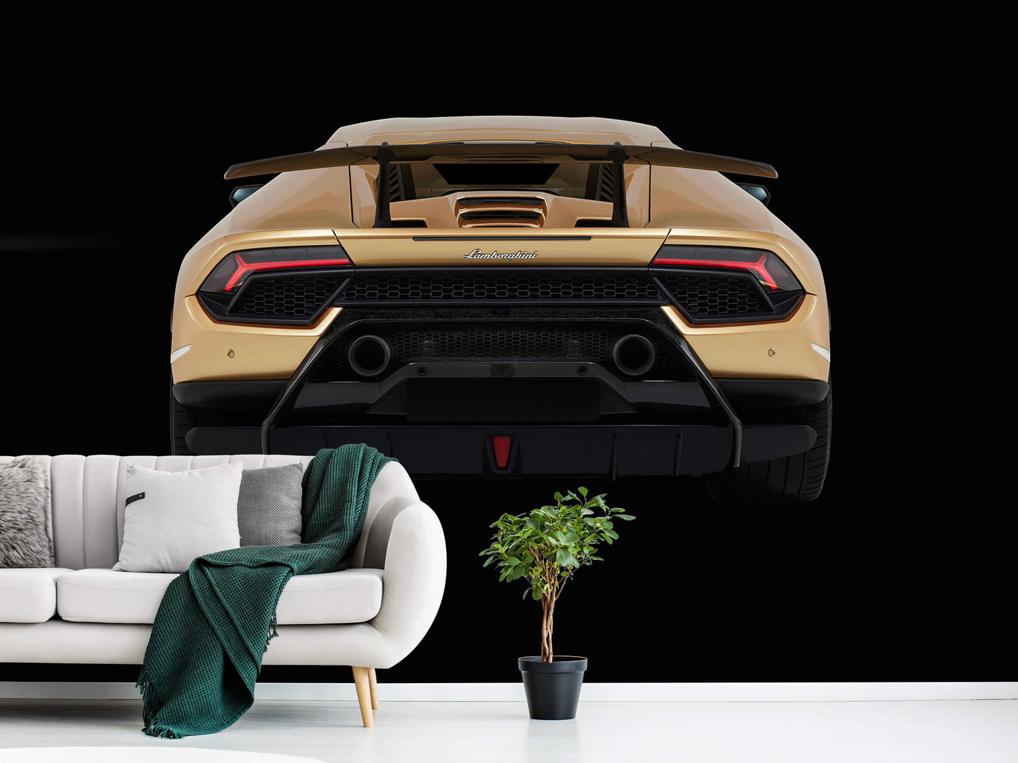 Empapelado Papel pintado con Lamborghini Huracán - vista trasera, negro - Habitación de adolescentes 12