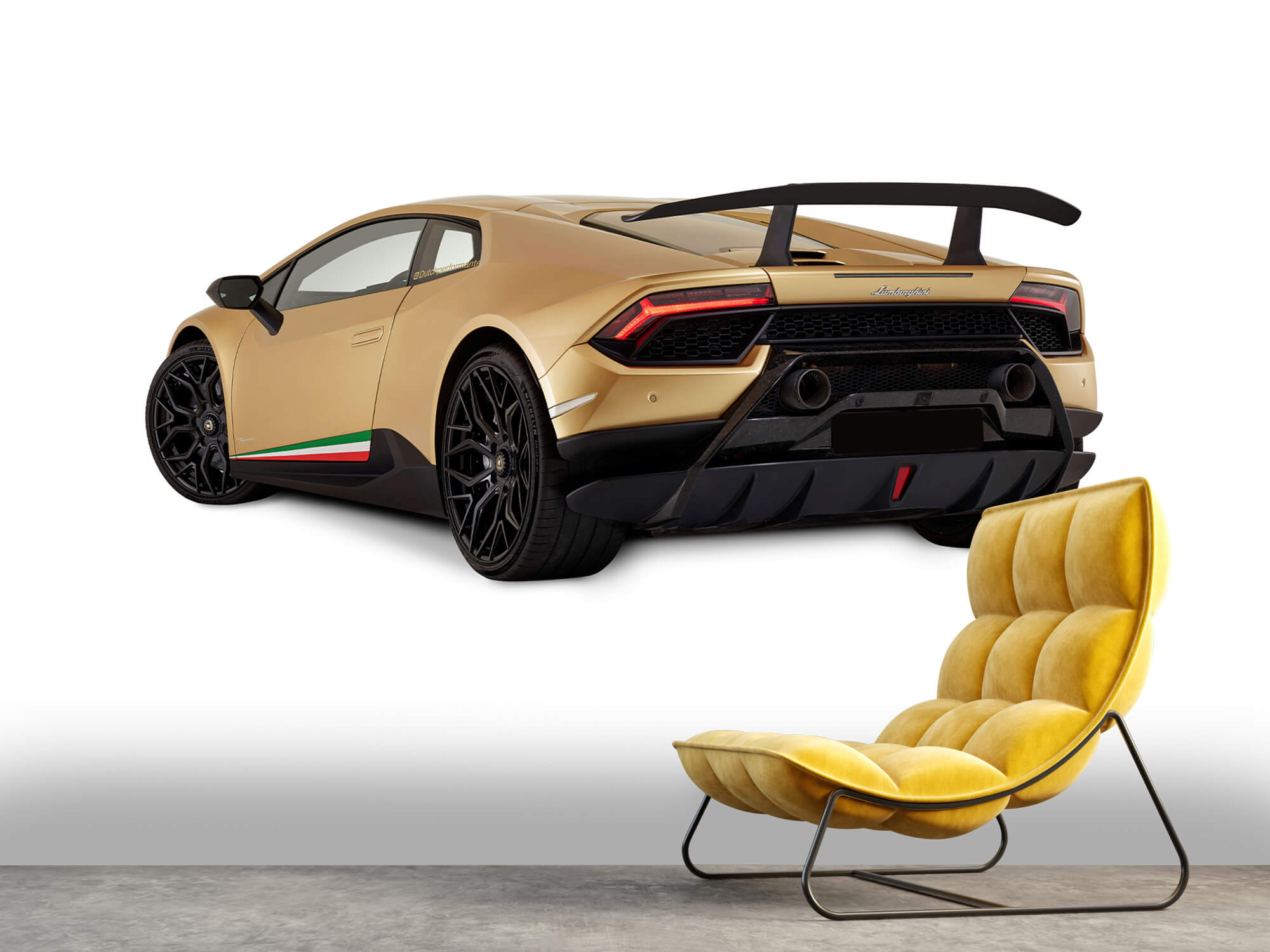 Empapelado Papel pintado con Lamborghini Huracán - trasero izquierdo, blanco - Habitación de adolescentes 11