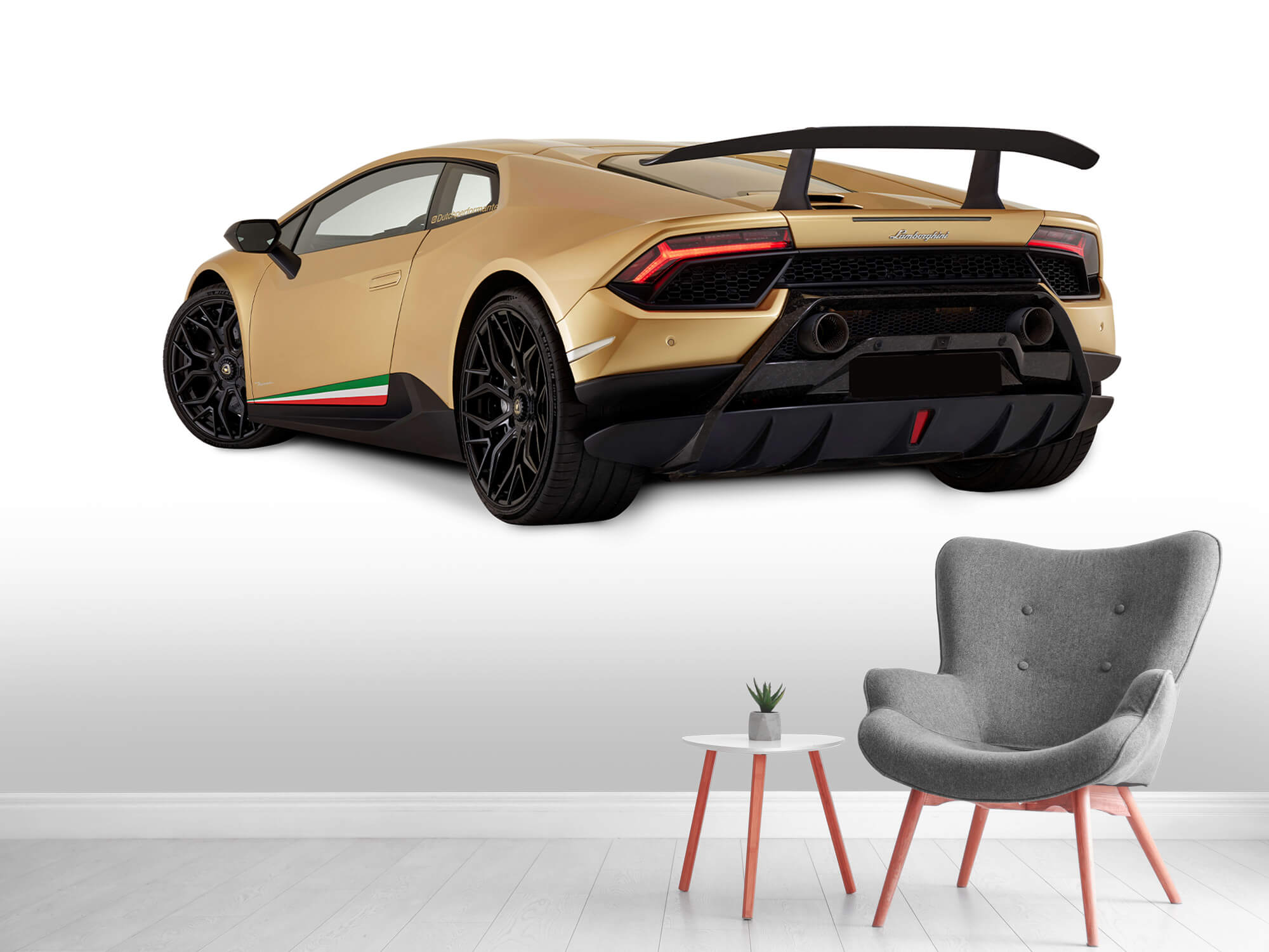 Empapelado Papel pintado con Lamborghini Huracán - trasero izquierdo, blanco - Habitación de adolescentes 4