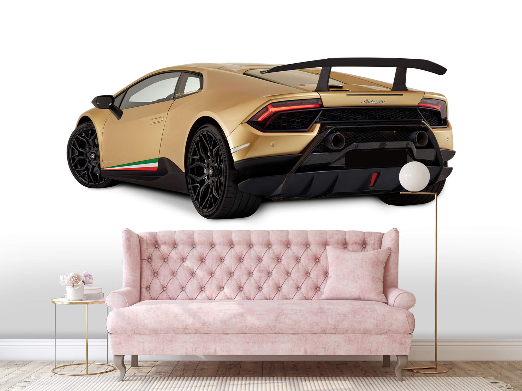 Empapelado Papel pintado con Lamborghini Huracán - trasero izquierdo, blanco - Habitación de adolescentes 13
