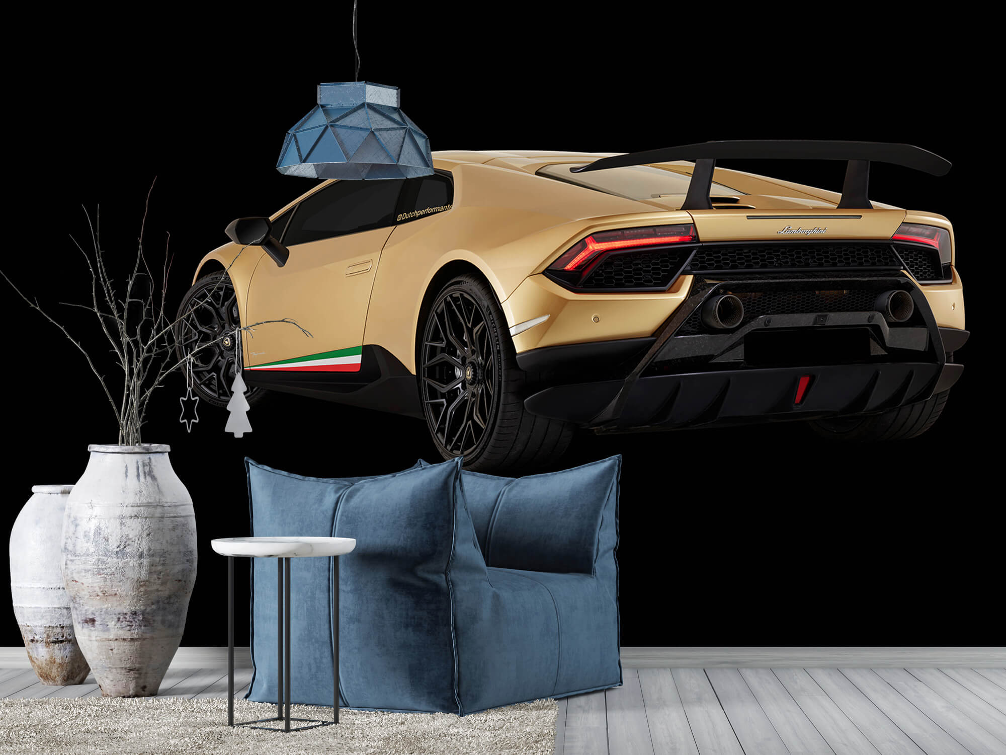 Empapelado Papel pintado con Lamborghini Huracán - parte trasera izquierda, negro - Habitación de adolescentes 10