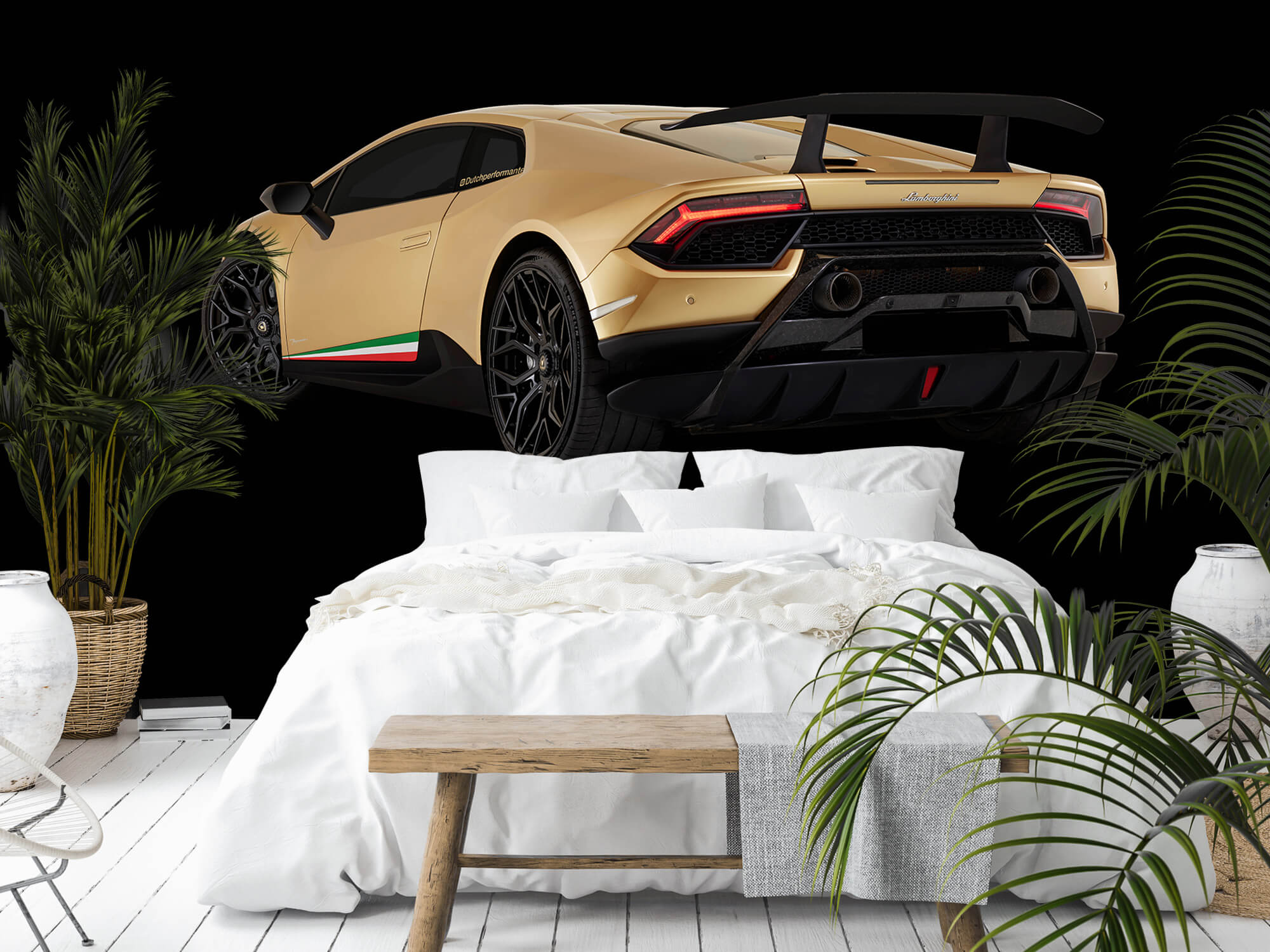 Empapelado Papel pintado con Lamborghini Huracán - parte trasera izquierda, negro - Habitación de adolescentes 5