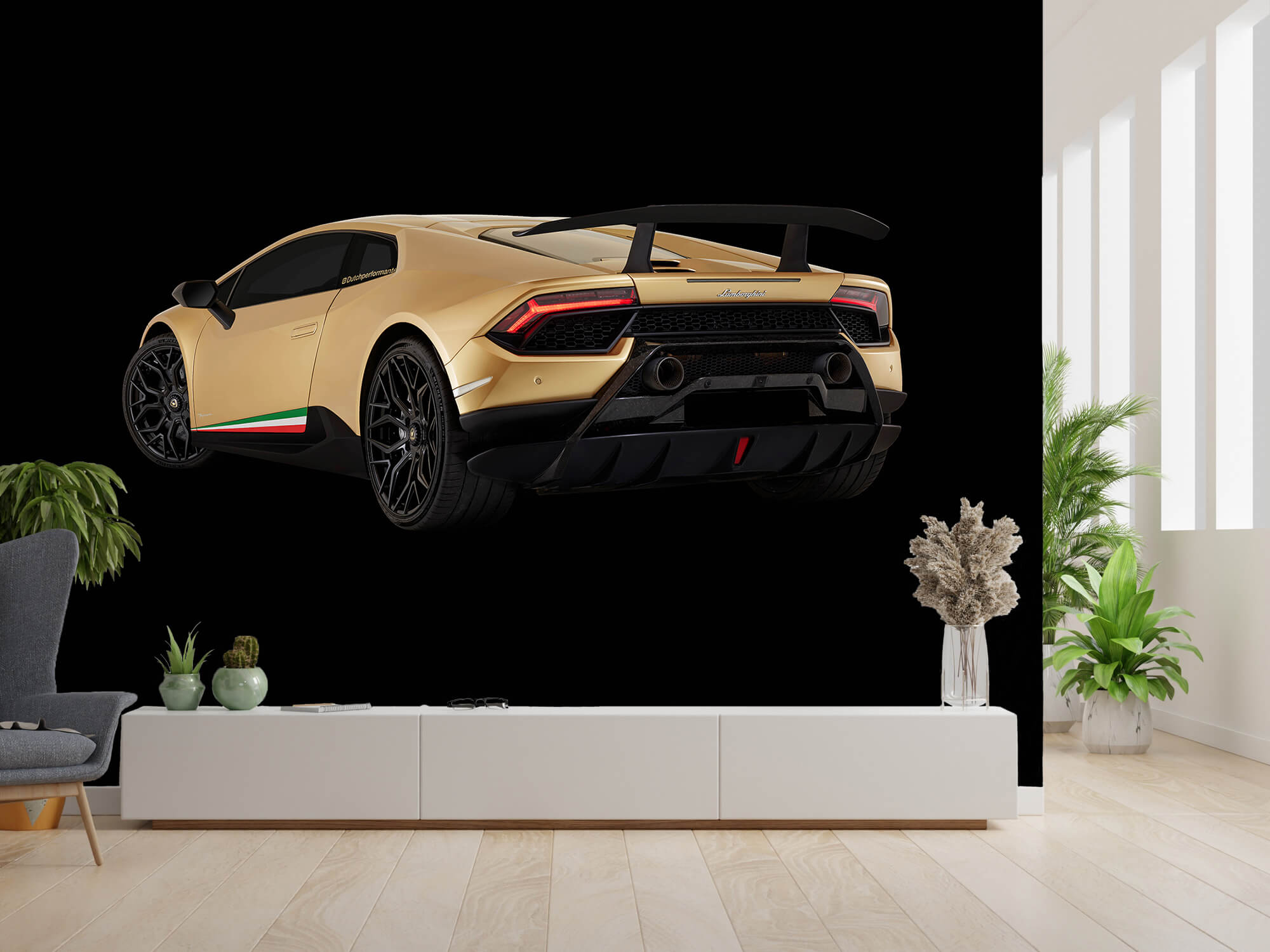 Empapelado Papel pintado con Lamborghini Huracán - parte trasera izquierda, negro - Habitación de adolescentes 9