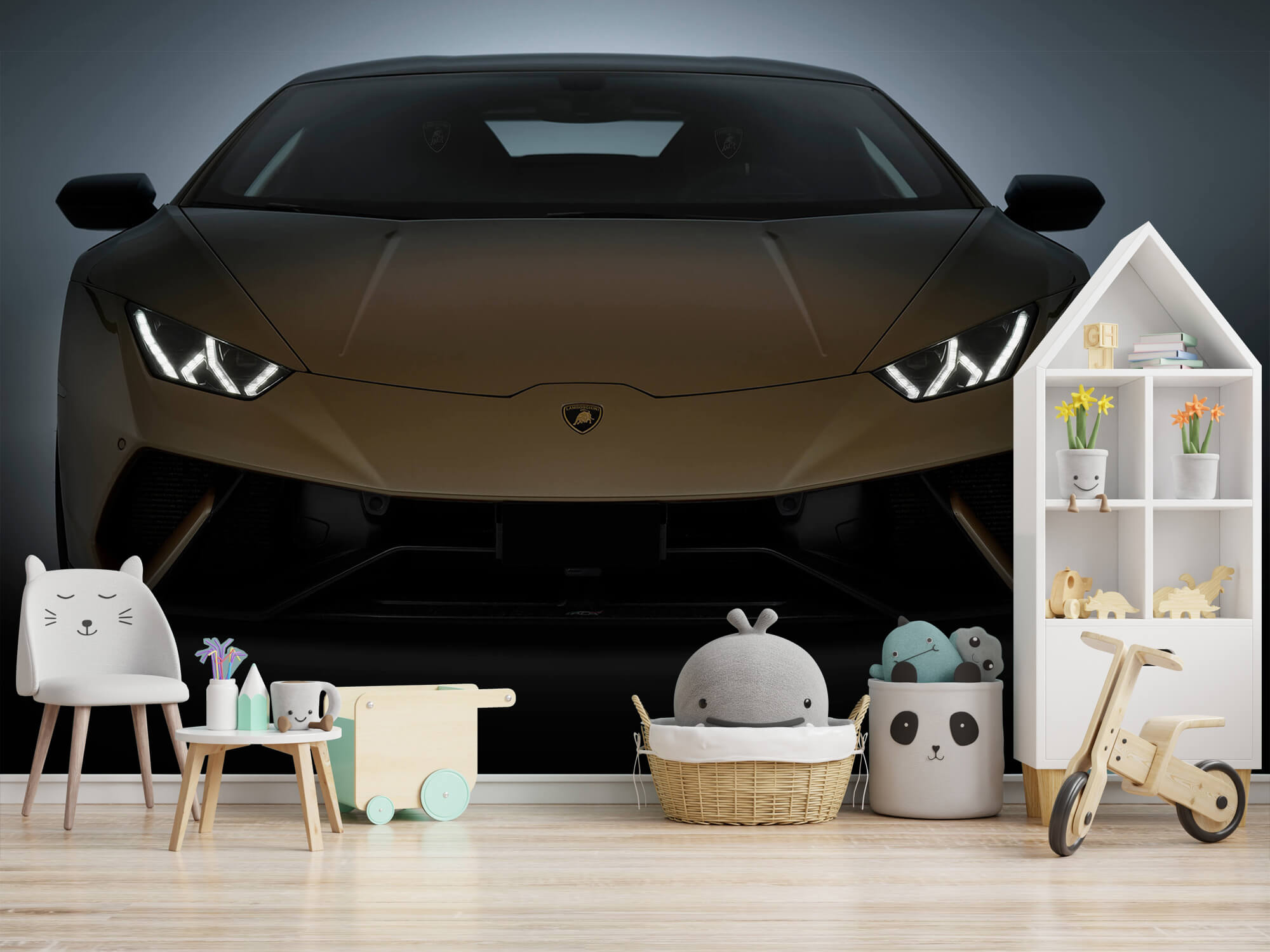 Empapelado Papel pintado con Lamborghini Huracán - parte delantera - Habitación de niño 3