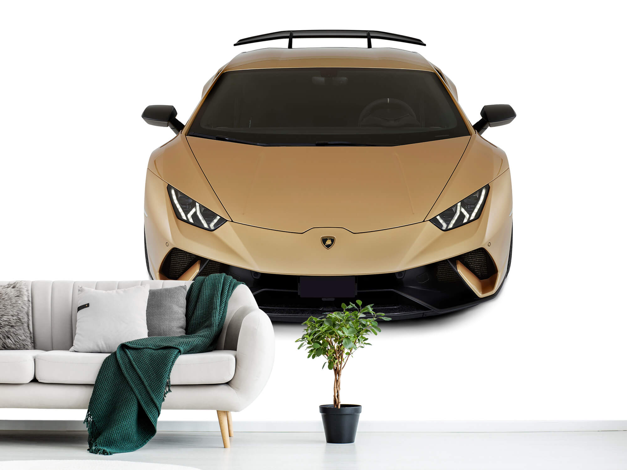 Empapelado Papel pintado con Lamborghini Huracán - frontal desde arriba, blanco - Habitación de niño 1