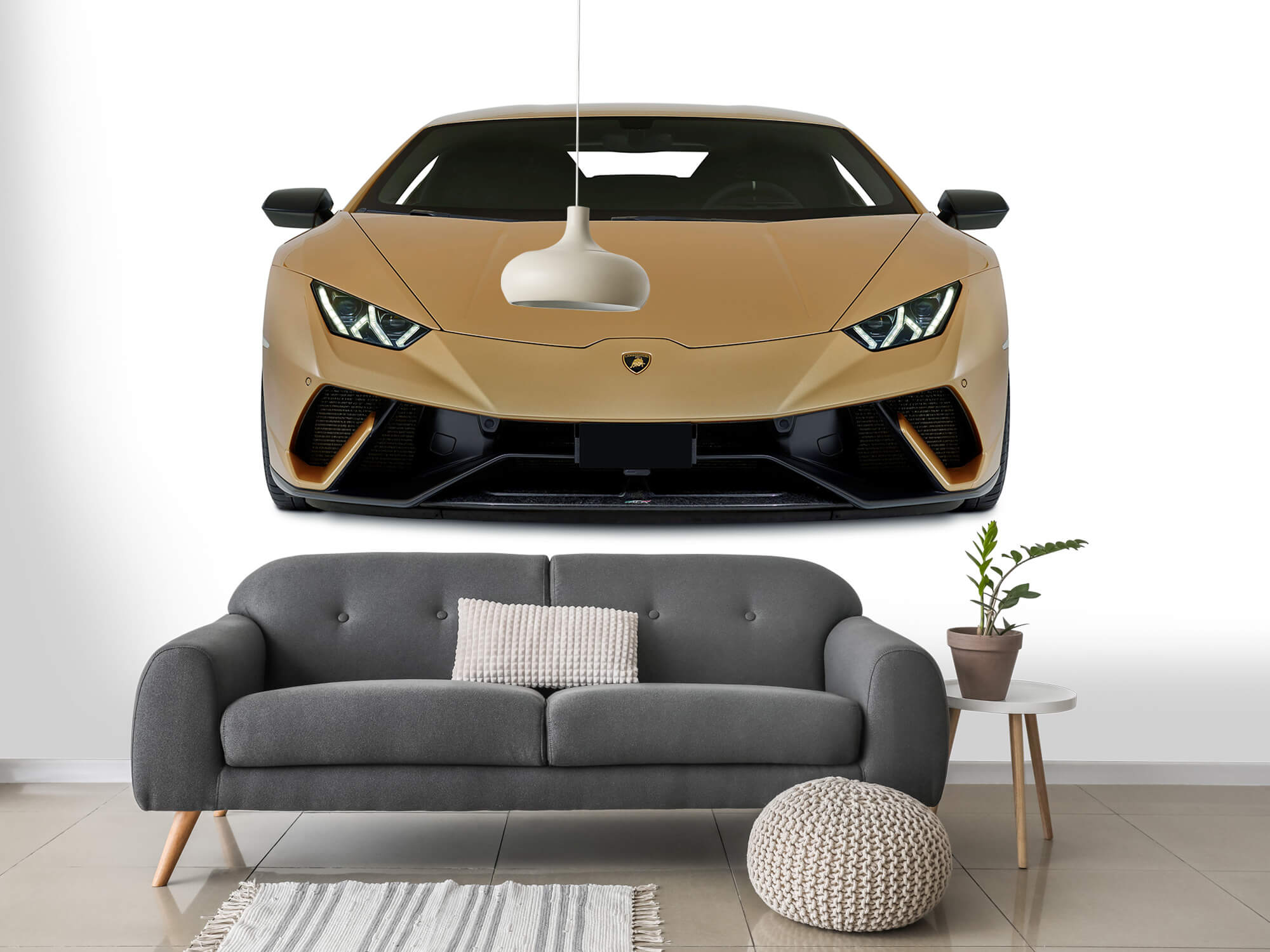 Empapelado Papel pintado con Lamborghini Huracán - frontal, blanco - Habitación de niño 14