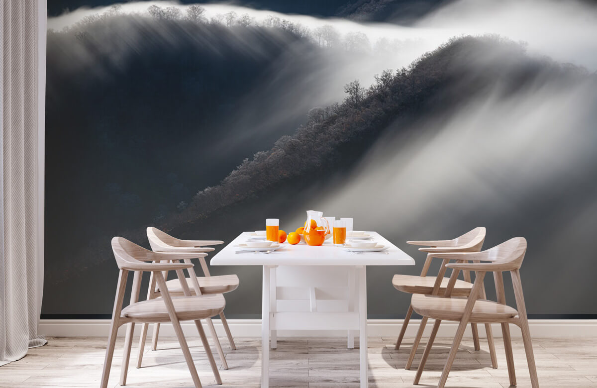  Papel pintado con Nubes de cascada y escarcha - Habitación 3