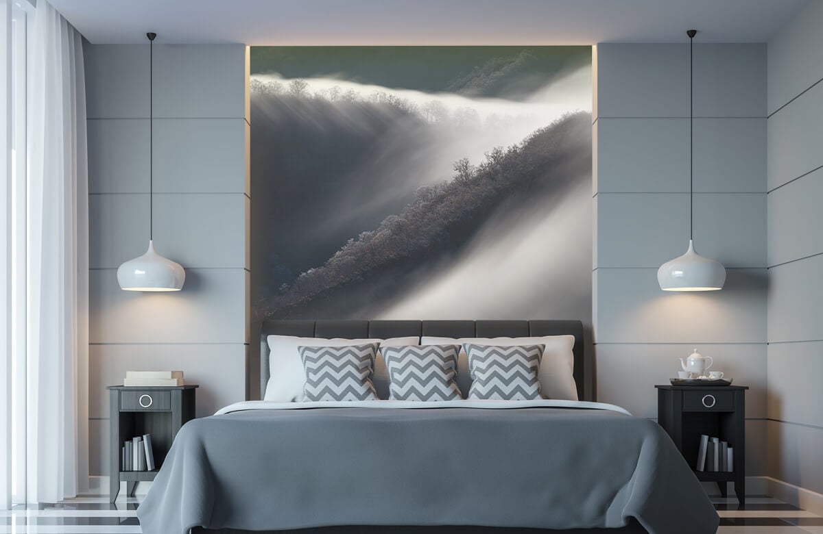  Papel pintado con Nubes de cascada y escarcha - Habitación 2