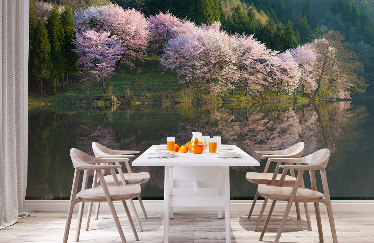Landscape Papel pintado con Sakura - Salón 2