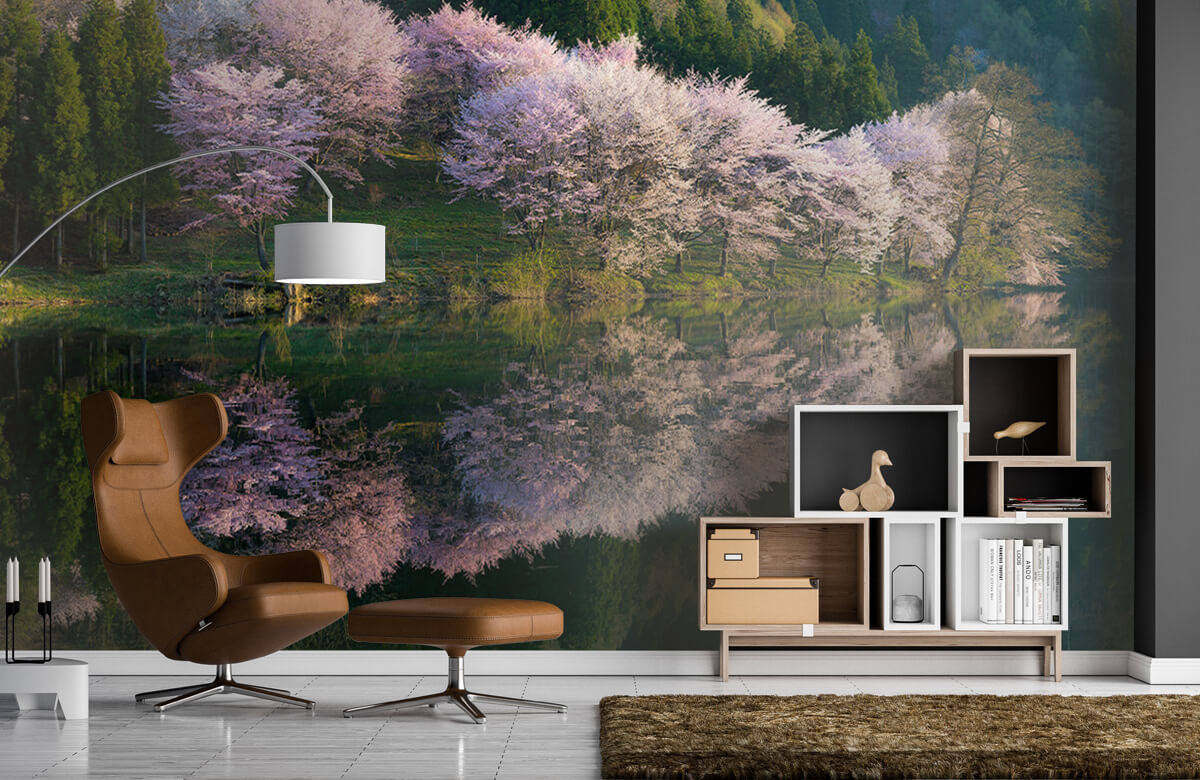 Landscape Papel pintado con Sakura - Salón 7