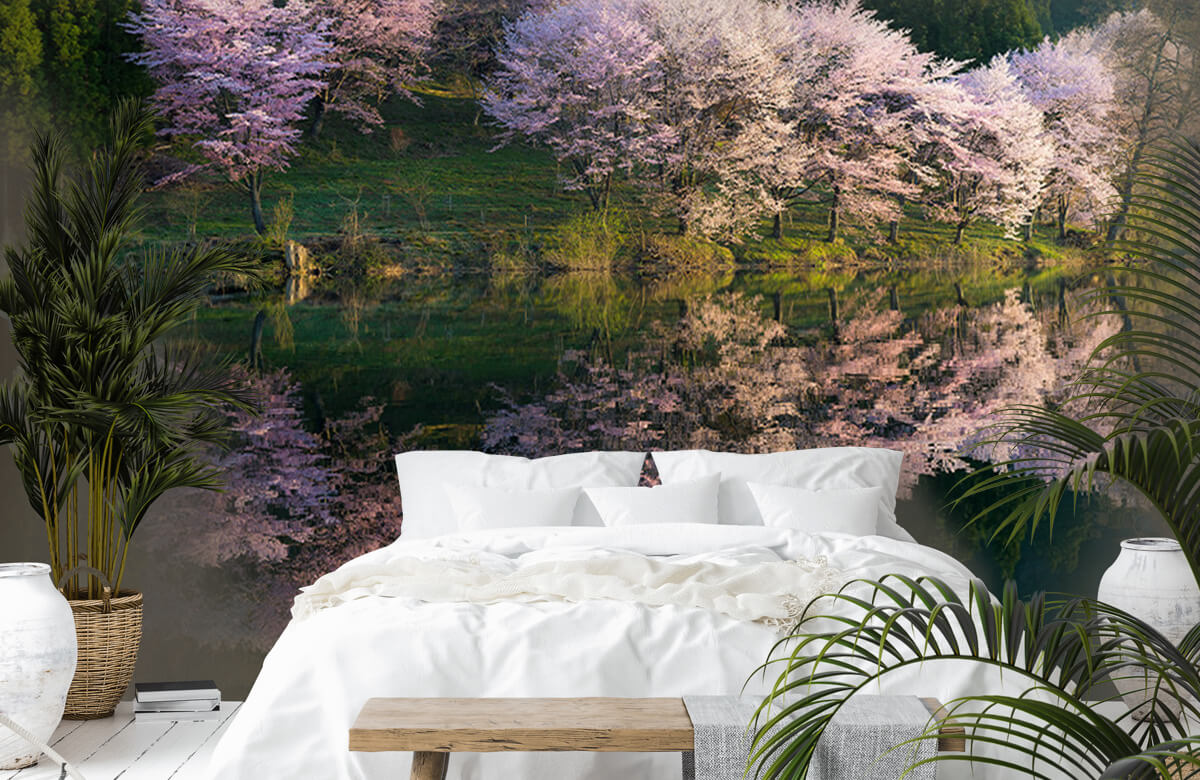 Landscape Papel pintado con Sakura - Salón 3