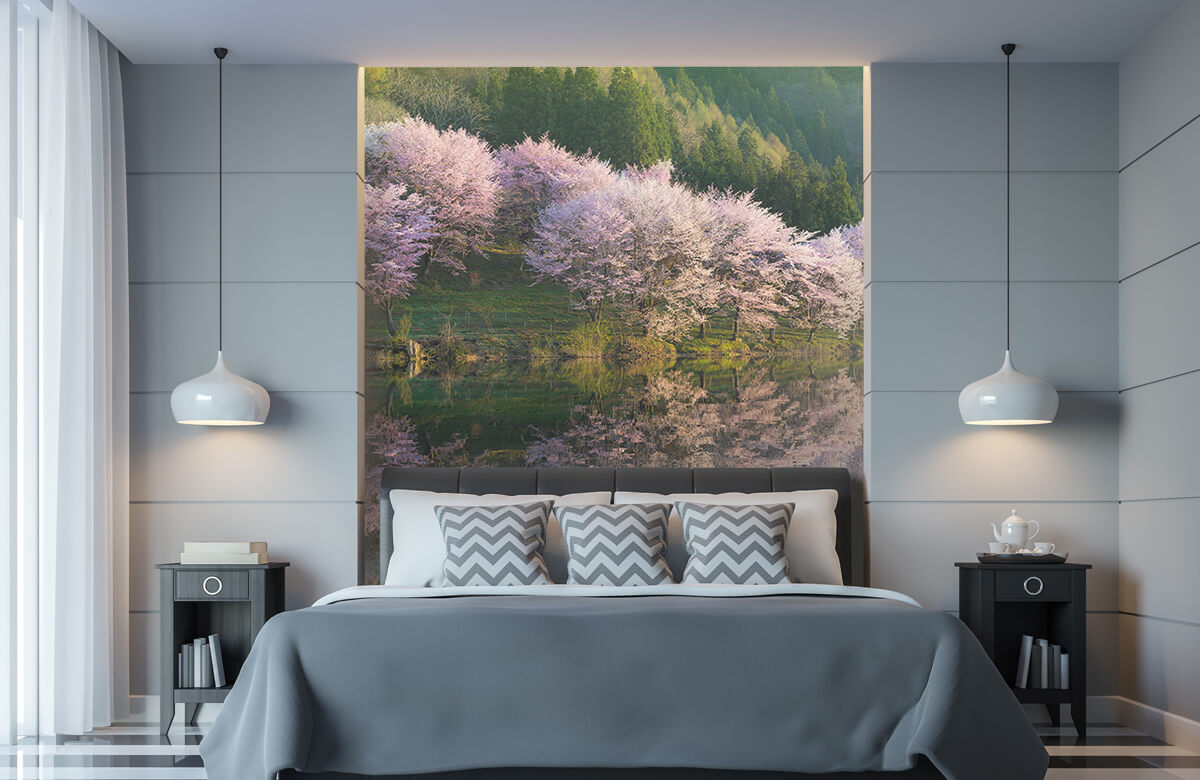 Landscape Papel pintado con Sakura - Salón 11