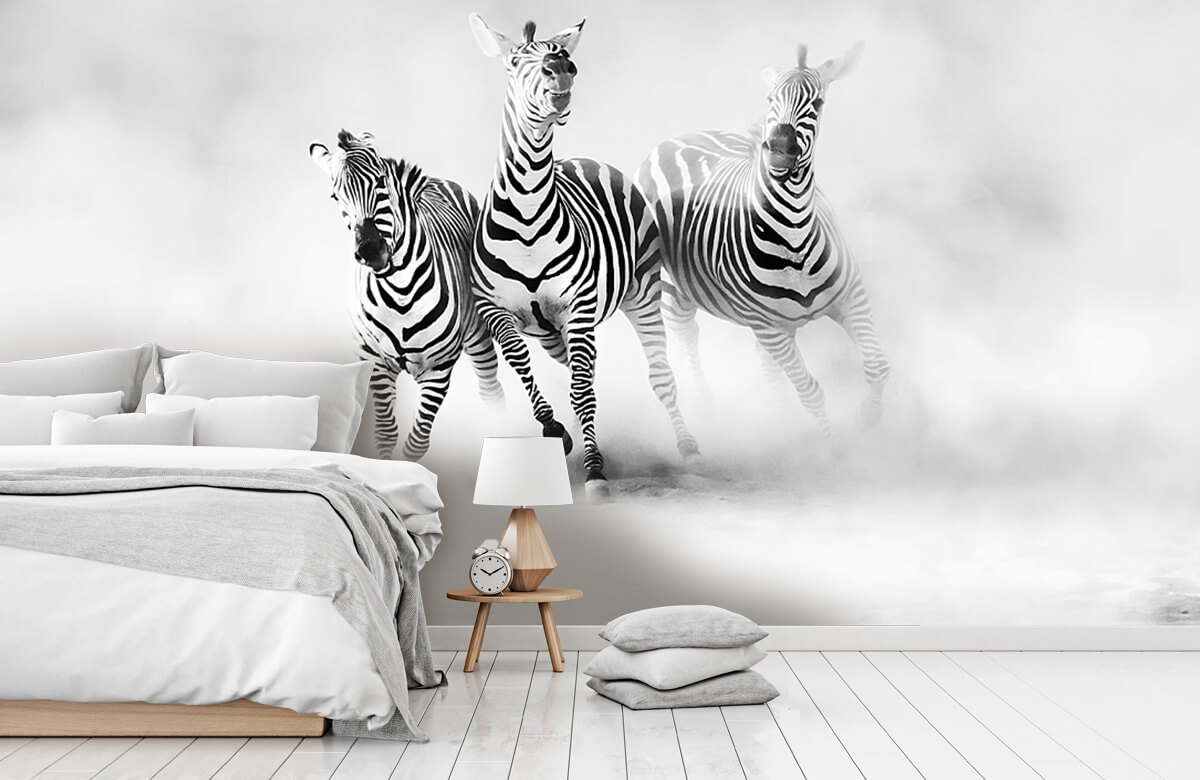 Wilde dieren Papel pintado con Cebras - Salón 10
