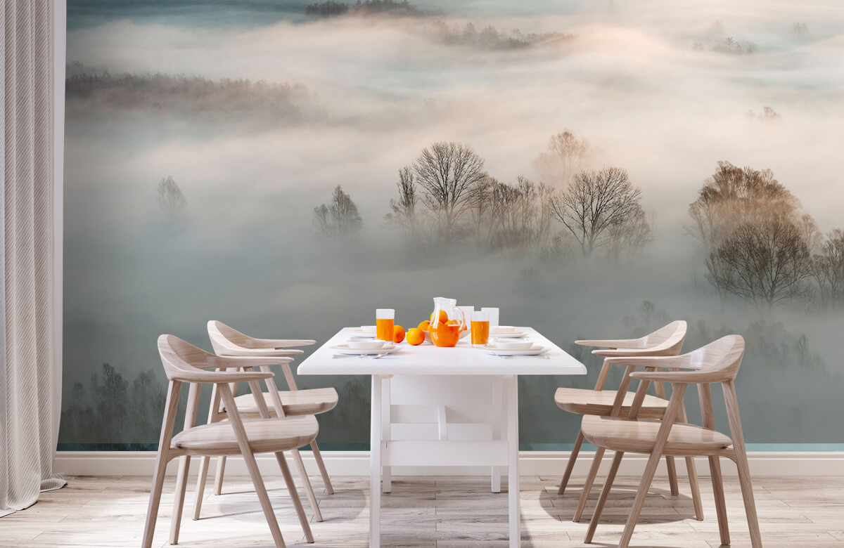 Landschap Papel pintado con Niebla invernal - Habitación 2