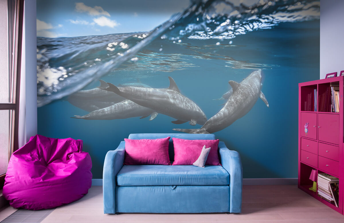 Underwater Papel pintado con Delfines - Habitación de los niños 1