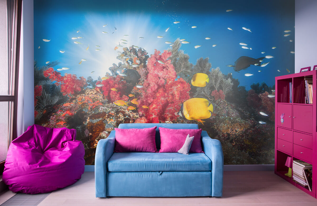 Underwater Papel pintado con Vida en los arrecifes - Habitación de adolescentes 1