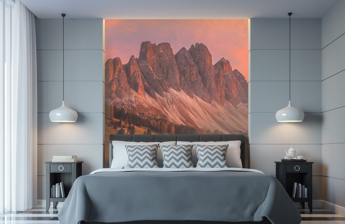 Landscape Papel pintado con Cabañas en los Dolomitas - Salón 2