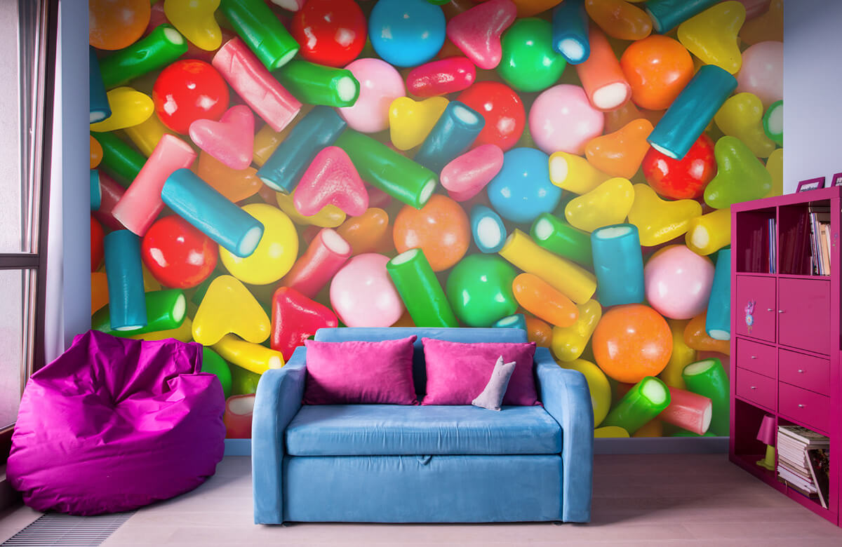  Papel pintado con Mezcla de caramelos - Habitación de adolescentes 5